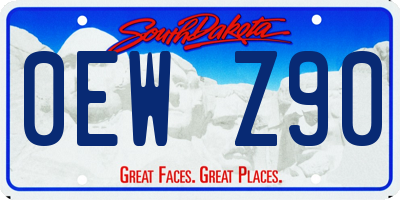 SD license plate 0EWZ90