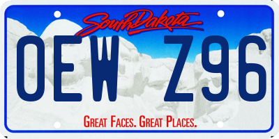 SD license plate 0EWZ96