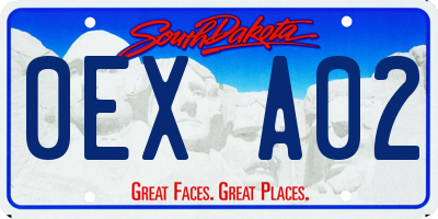 SD license plate 0EXA02