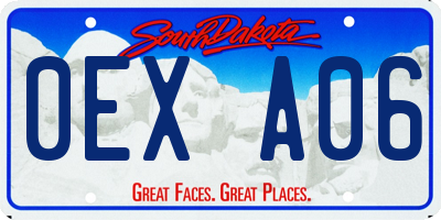 SD license plate 0EXA06