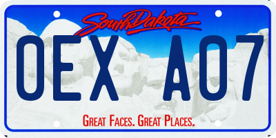 SD license plate 0EXA07