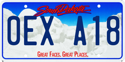 SD license plate 0EXA18