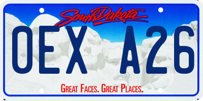 SD license plate 0EXA26