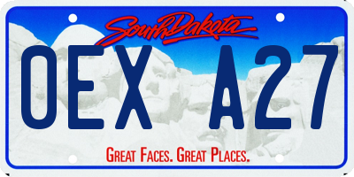 SD license plate 0EXA27