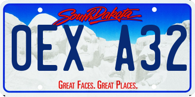 SD license plate 0EXA32