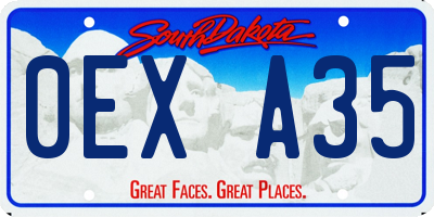 SD license plate 0EXA35