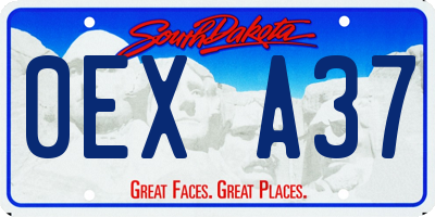 SD license plate 0EXA37