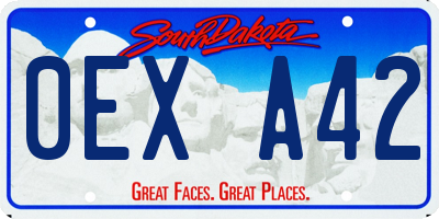 SD license plate 0EXA42