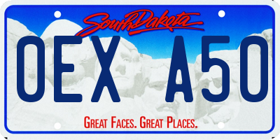 SD license plate 0EXA50