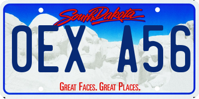 SD license plate 0EXA56
