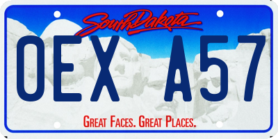 SD license plate 0EXA57