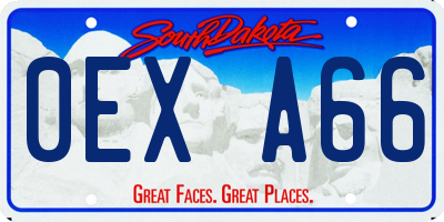 SD license plate 0EXA66