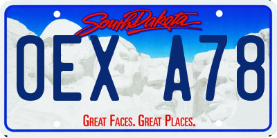 SD license plate 0EXA78
