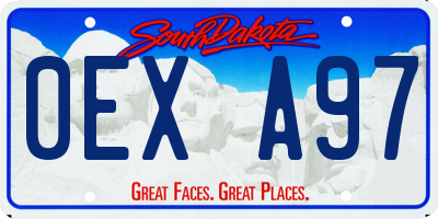 SD license plate 0EXA97