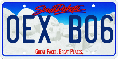 SD license plate 0EXB06