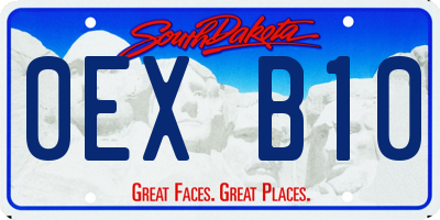 SD license plate 0EXB10