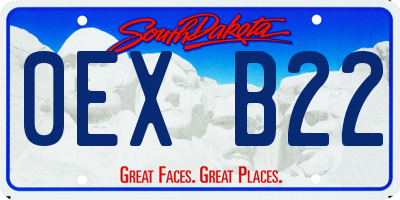 SD license plate 0EXB22