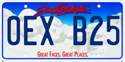 SD license plate 0EXB25