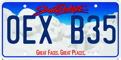 SD license plate 0EXB35