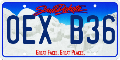 SD license plate 0EXB36