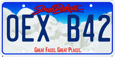 SD license plate 0EXB42