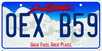 SD license plate 0EXB59