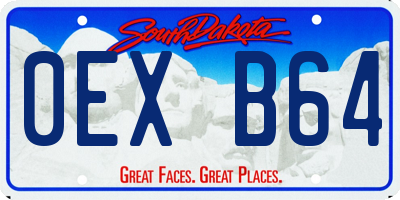 SD license plate 0EXB64