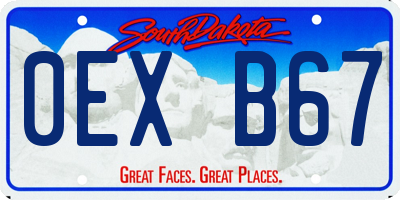 SD license plate 0EXB67