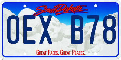 SD license plate 0EXB78
