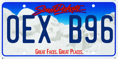 SD license plate 0EXB96