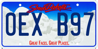 SD license plate 0EXB97