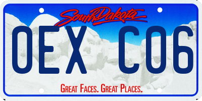 SD license plate 0EXC06