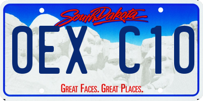 SD license plate 0EXC10