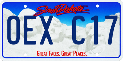 SD license plate 0EXC17