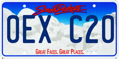 SD license plate 0EXC20