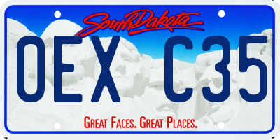 SD license plate 0EXC35