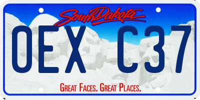 SD license plate 0EXC37