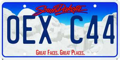 SD license plate 0EXC44
