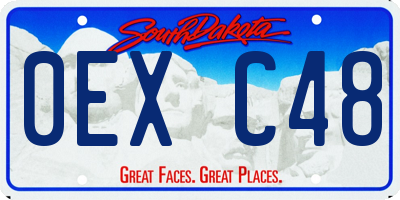 SD license plate 0EXC48
