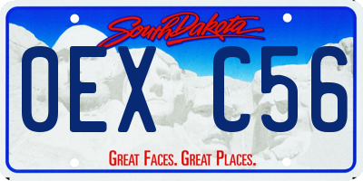 SD license plate 0EXC56