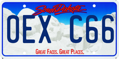 SD license plate 0EXC66