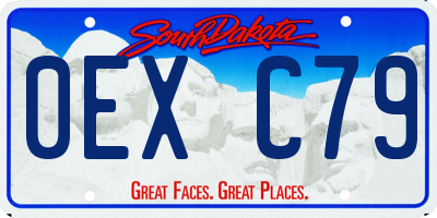 SD license plate 0EXC79