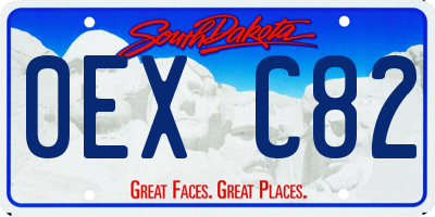 SD license plate 0EXC82