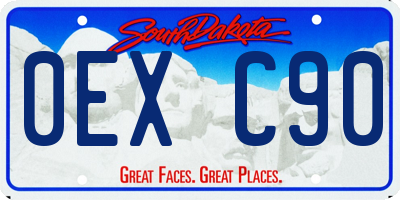 SD license plate 0EXC90