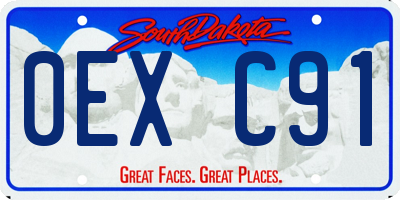 SD license plate 0EXC91