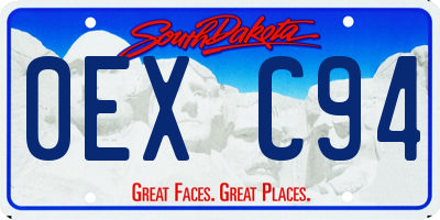 SD license plate 0EXC94