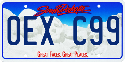 SD license plate 0EXC99