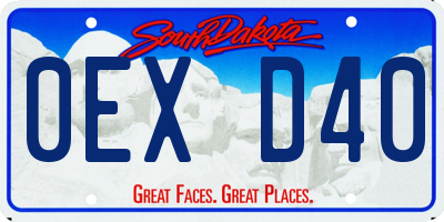 SD license plate 0EXD40