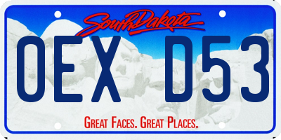 SD license plate 0EXD53