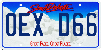 SD license plate 0EXD66